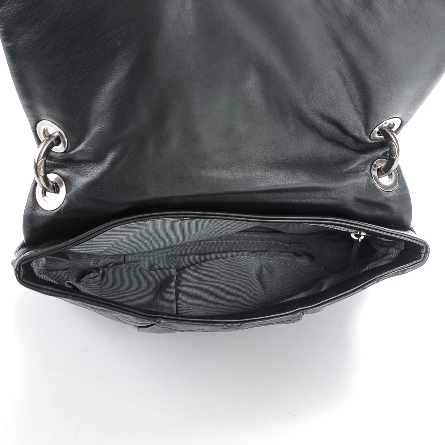 Chanel Calfskin Coco Pleats Messenger Flap Black 5 of 8