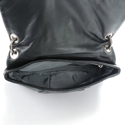 Chanel Calfskin Coco Pleats Messenger Flap Black 5 of 8