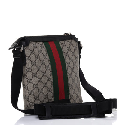Gucci GG Supreme Monogram Web Messenger Bag Black 2 of 4