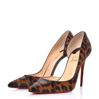 Christian Louboutin Pony Hair Dark Leopard Iriza 100 Pumps 40 Brown 3 of 9