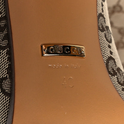 Gucci Monogram Over the Knee Boots 40 Beige Ebony 6 of 6