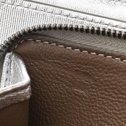 Bottega Veneta Metallic Grosgrain Intrecciato Continental Wallet Silver 8 of 8