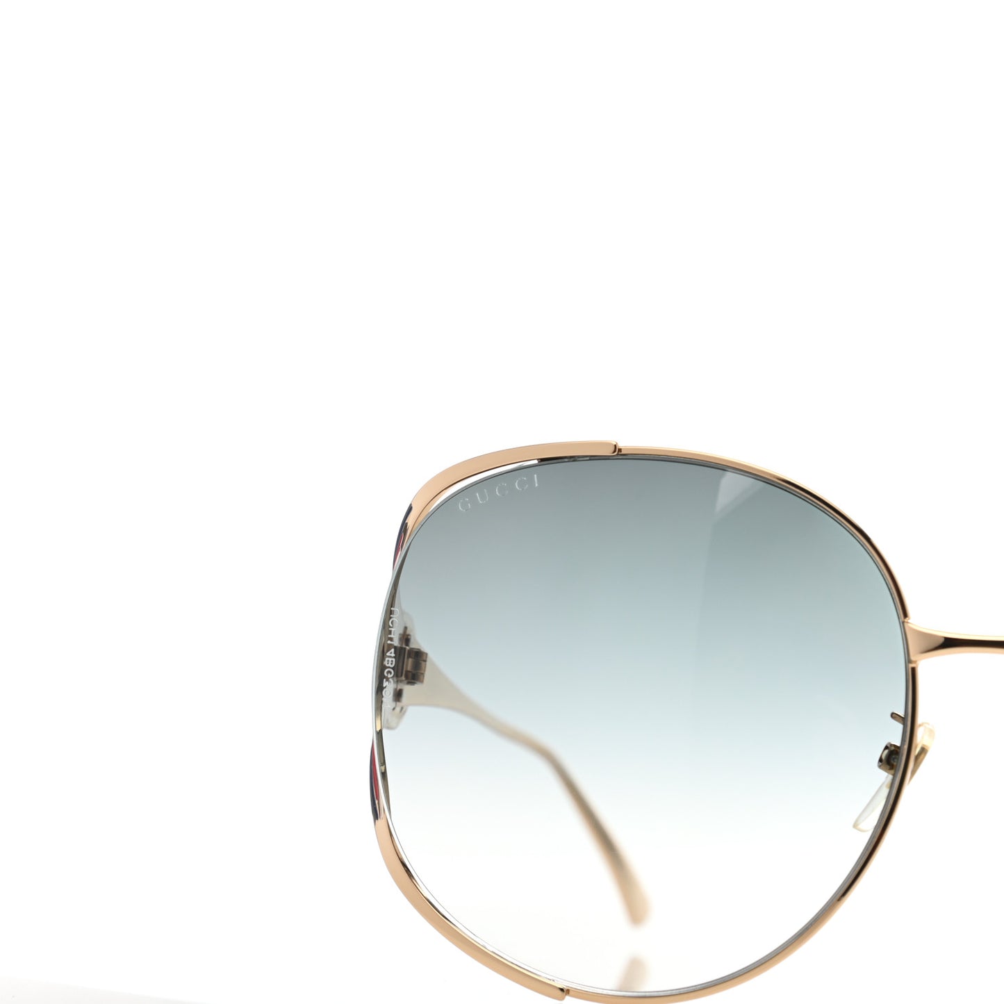 Metal Oversized Round Frame GG0225S Sunglasses Gold