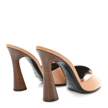 Saint Laurent Calfskin Gippy 105 Mule Sandals 40 Bisque 5 of 9