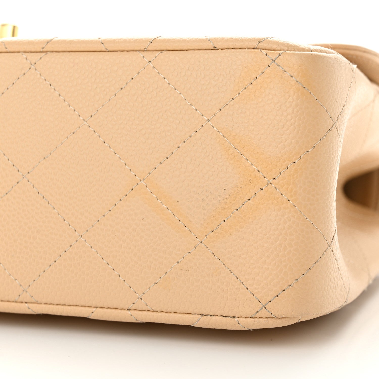 Chanel Caviar Quilted Jumbo Double Flap Beige 10 of 15