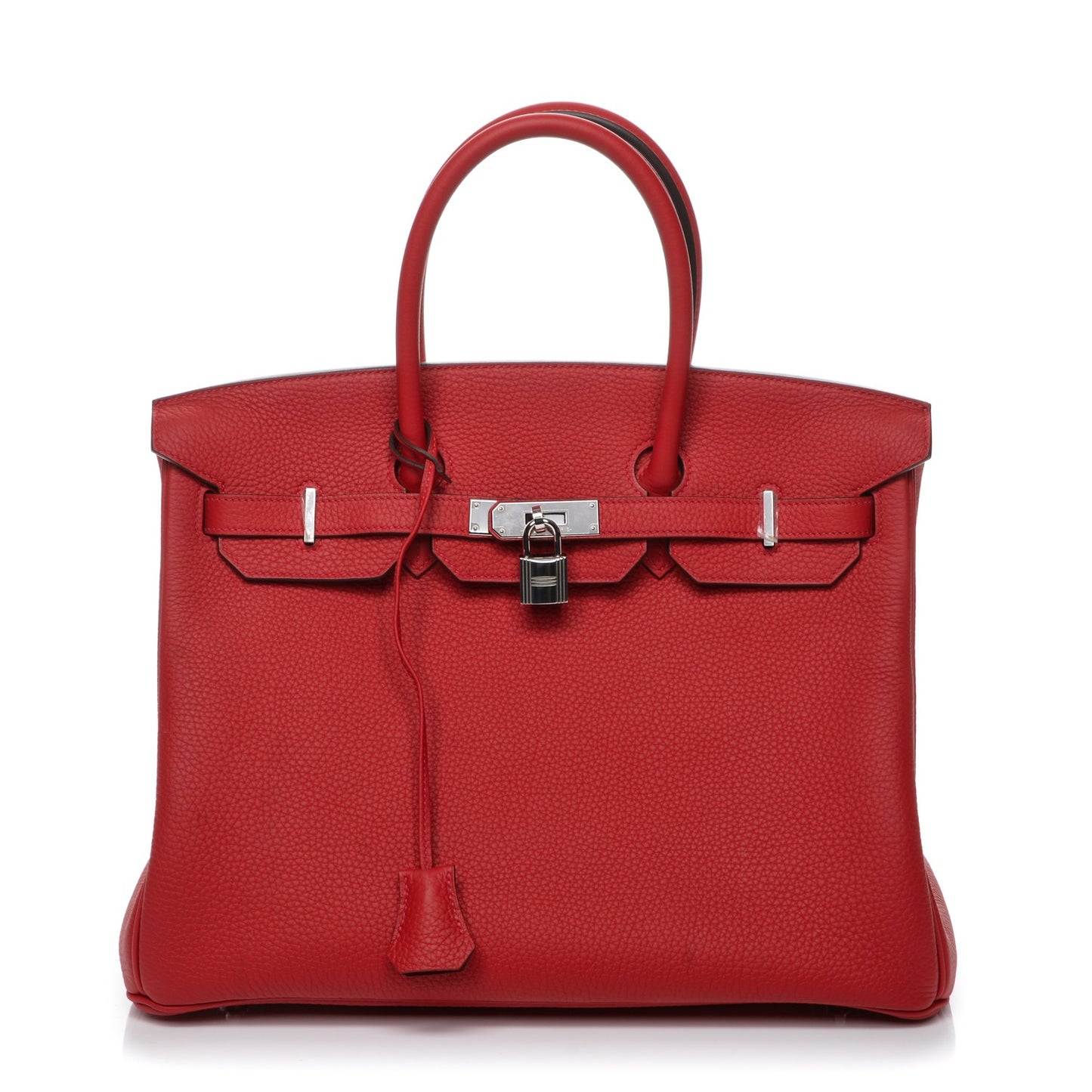 Taurillon Clemence Horseshoe Birkin 35 Rouge Casaque