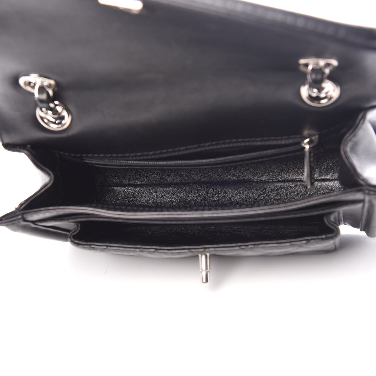Lambskin Quilted Small Geometric Flap Black