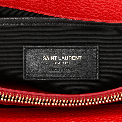 Saint Laurent Calfskin Medium Moujik Top Handle Bag Vermillon 6 of 10