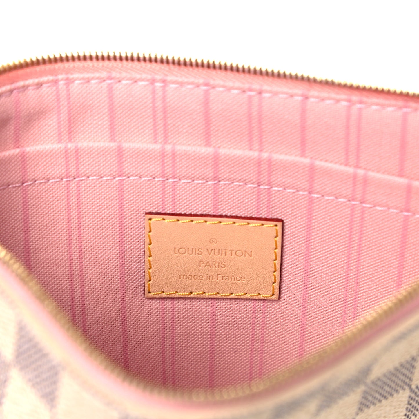 Damier Azur Neverfull MM GM Pochette Rose Ballerine
