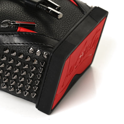 Christian Louboutin Calfskin Spiked Mini Explorafunk Keyring Bag Black 10 of 12