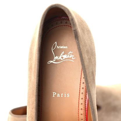 Christian Louboutin Veau Velours Mens Dandelion Flat Loafers 45 Champignon 6 of 8