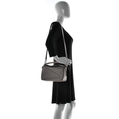 Loewe Calfskin Small Puzzle Bag Light Oat 3 of 5