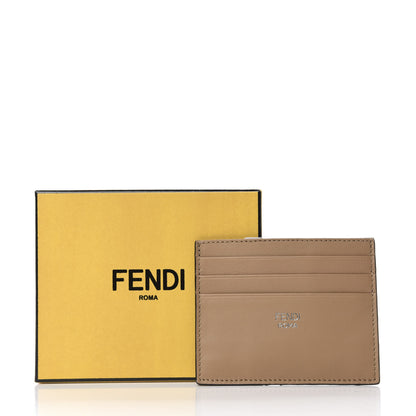 Fendi Vitello Dolce Bi-Color Card Holder Tan Black 8 of 8