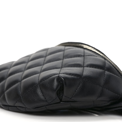 Chanel Calfskin Quilted Waist Belt Bag Black 9 of 10