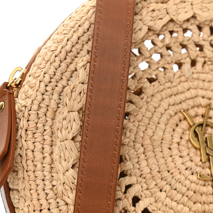 Saint Laurent Raffia Sac Round Naturel 9 of 10