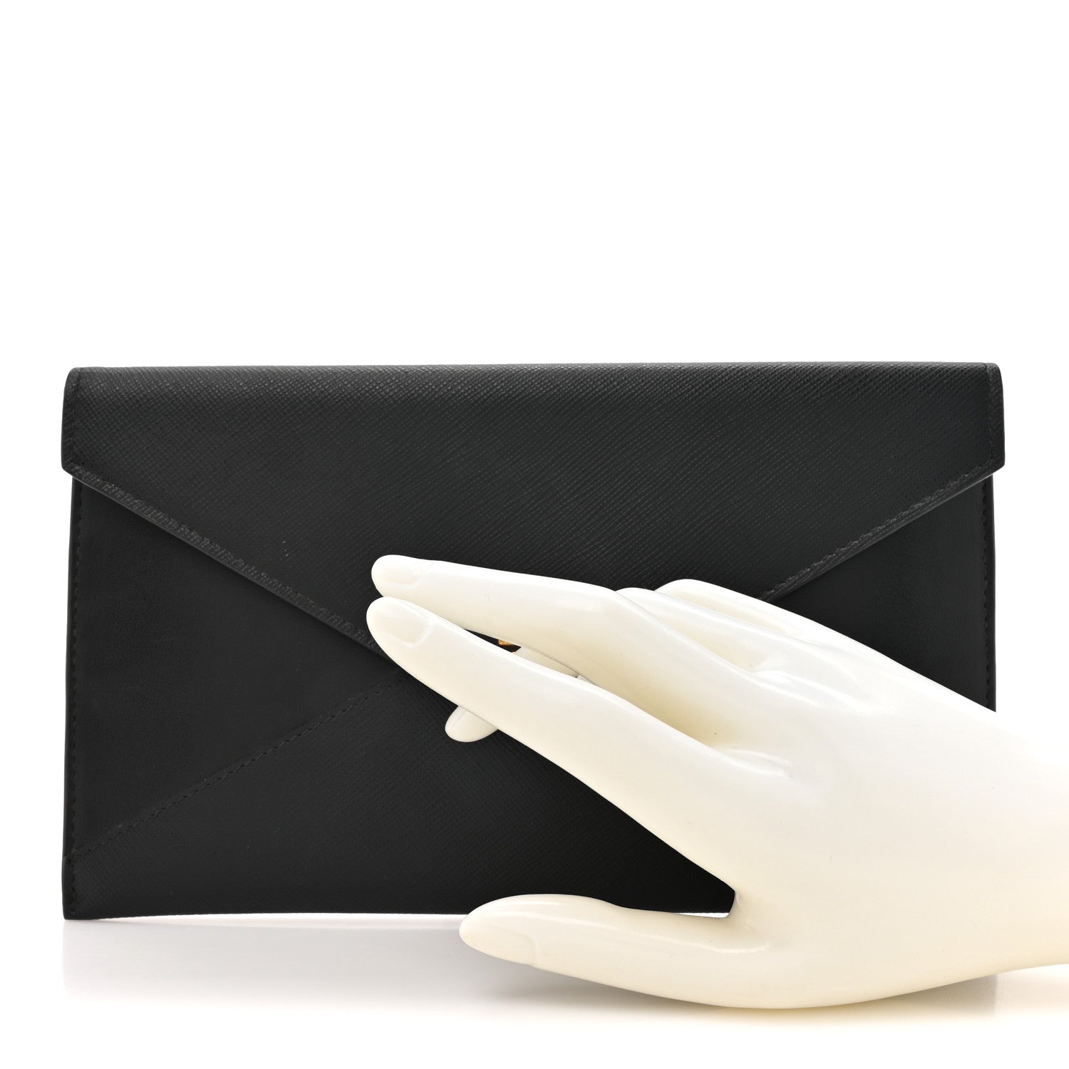 Prada Vitello Move Envelope Wallet Black 2 of 8