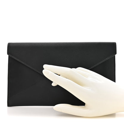 Prada Vitello Move Envelope Wallet Black 2 of 8