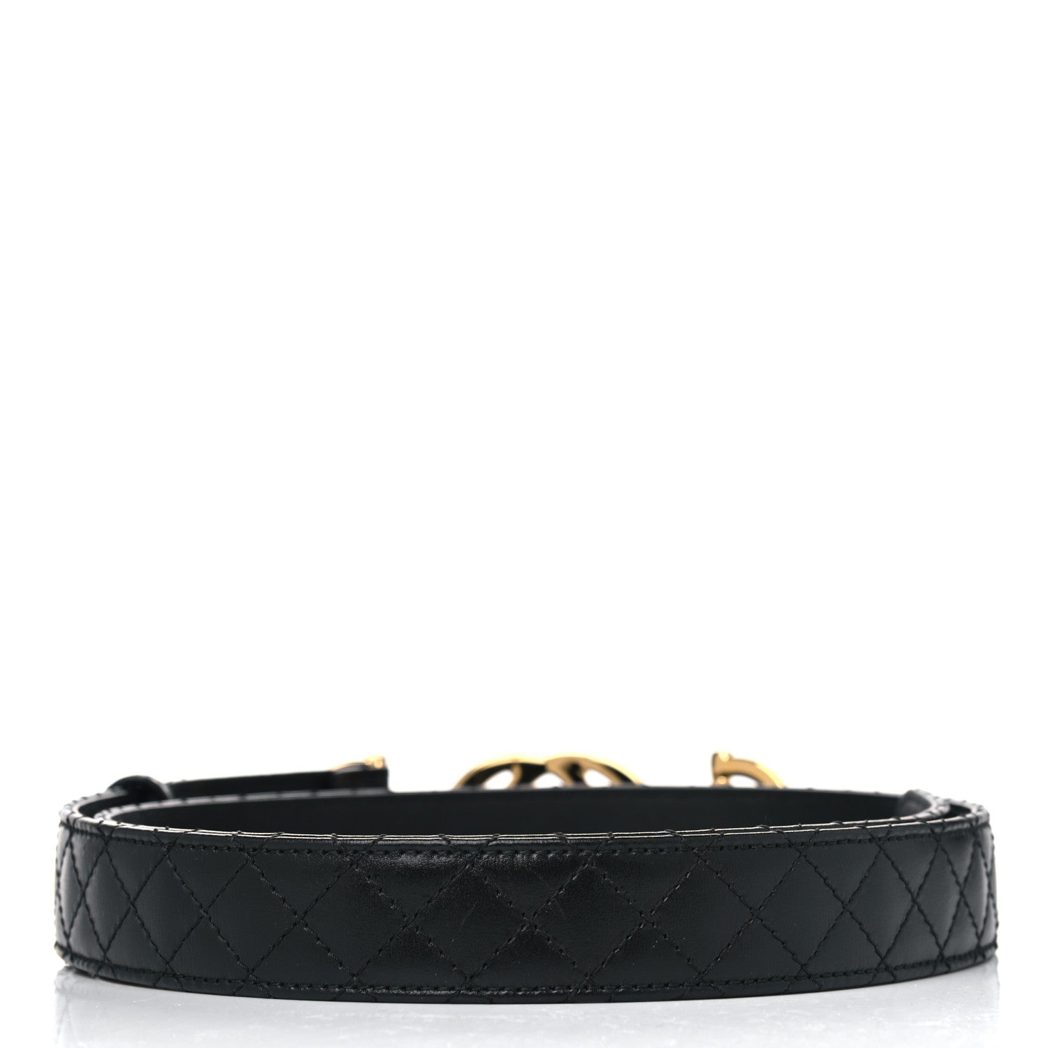 Gucci Calfskin Trapuntata Zumi 30mm Belt 95 38 Black 2 of 4