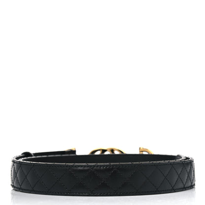 Gucci Calfskin Trapuntata Zumi 30mm Belt 95 38 Black 2 of 4