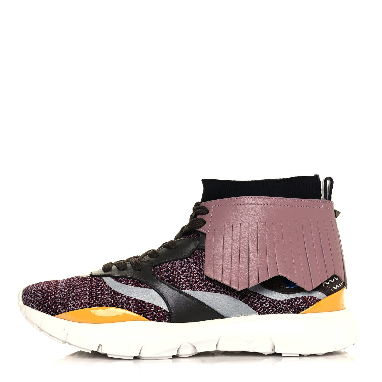 Valentino Garavani Body Tech Knit Heroes Mens Sock High Top Fringe Sneakers 41 Lipstick Olive 1 of 9