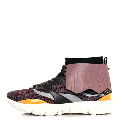 Valentino Garavani Body Tech Knit Heroes Mens Sock High Top Fringe Sneakers 41 Lipstick Olive 1 of 9