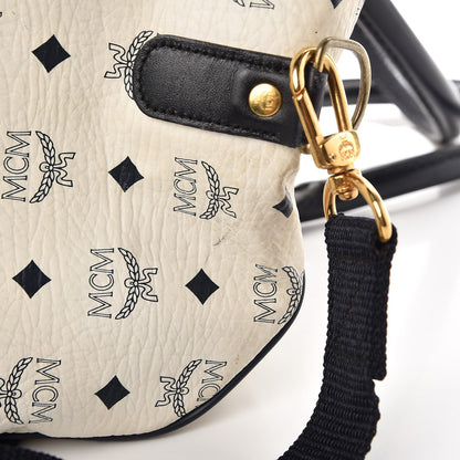 MCM Visetos Weekender Duffle Bag White 32 of 33