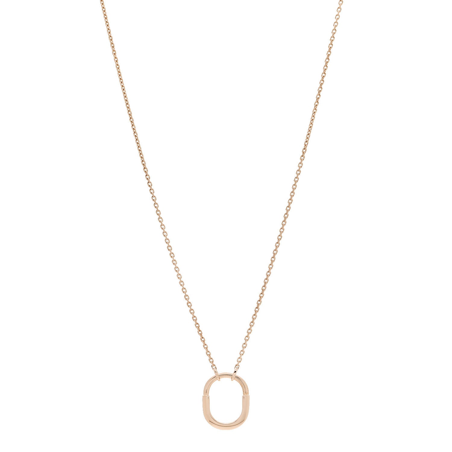 Tiffany 18K Rose Gold Small Lock Pendant Necklace 1 of 7