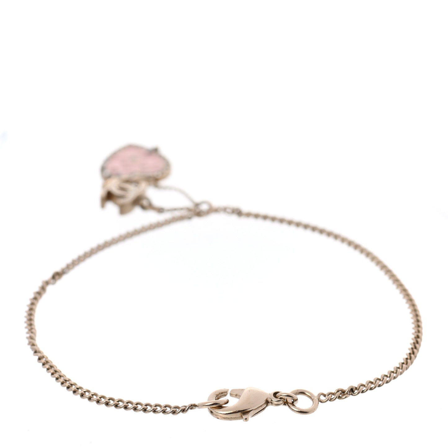 Enamel Crystal Heart Coco Bracelet Gold
