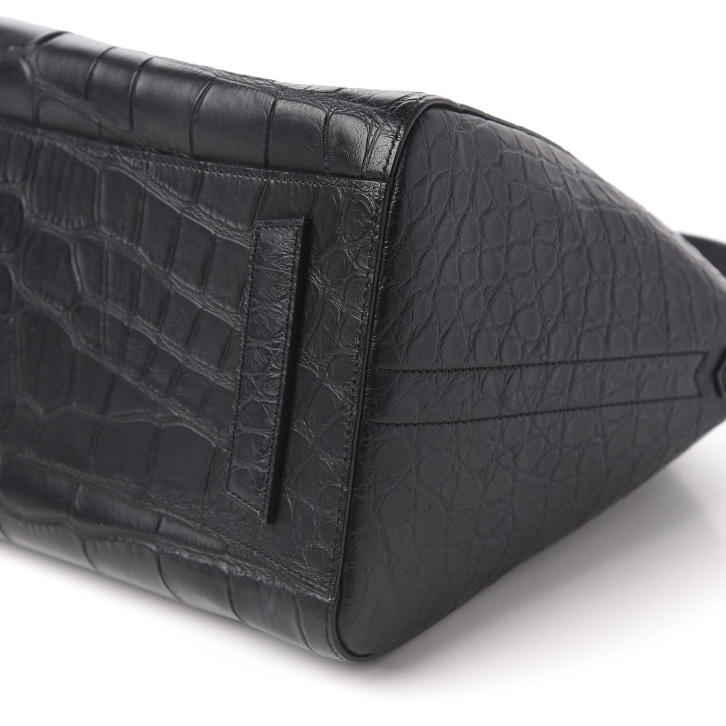 Calfskin Crocodile Embossed 3D Stud Medium Antigona Black