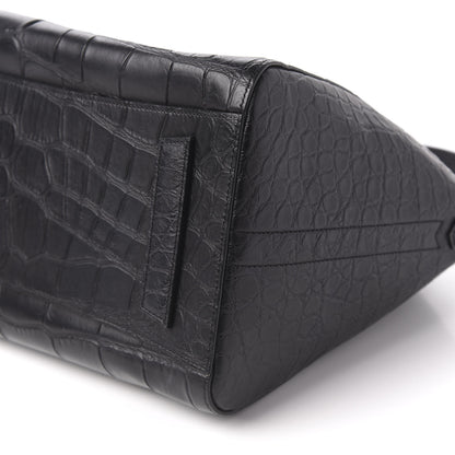 Givenchy Calfskin Crocodile Embossed 3D Stud Medium Antigona Black 7 of 10