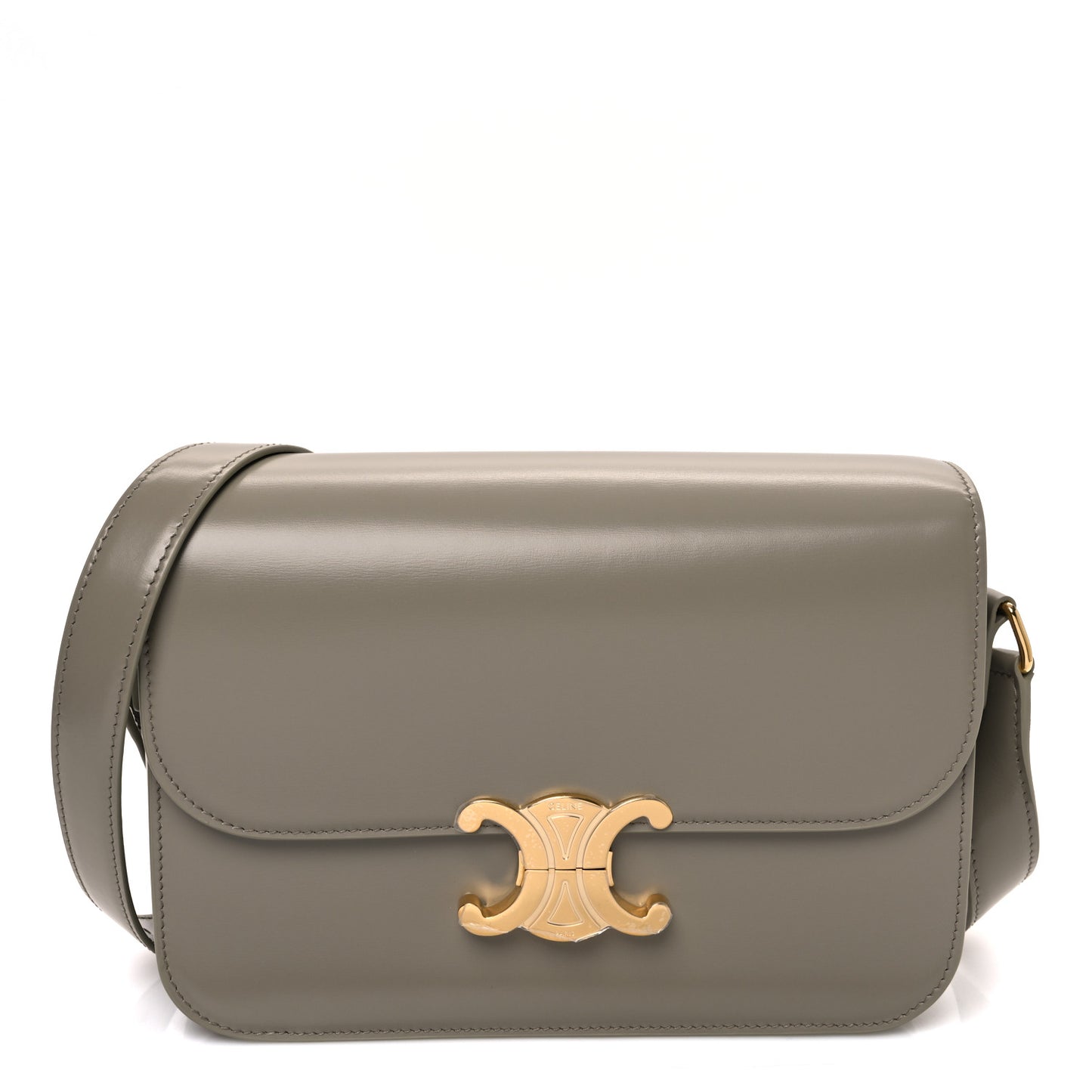 Shiny Calfskin Medium Triomphe Modern Taupe