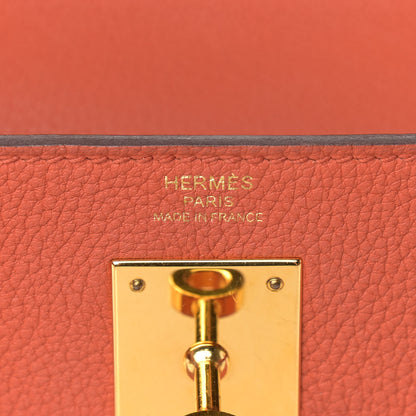 Hermes Togo Kelly Retourne 28 Orange Poppy 6 of 16