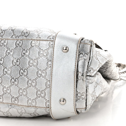 Gucci Metallic Guccissima Medium Pelham Shoulder Bag Silver 10 of 15