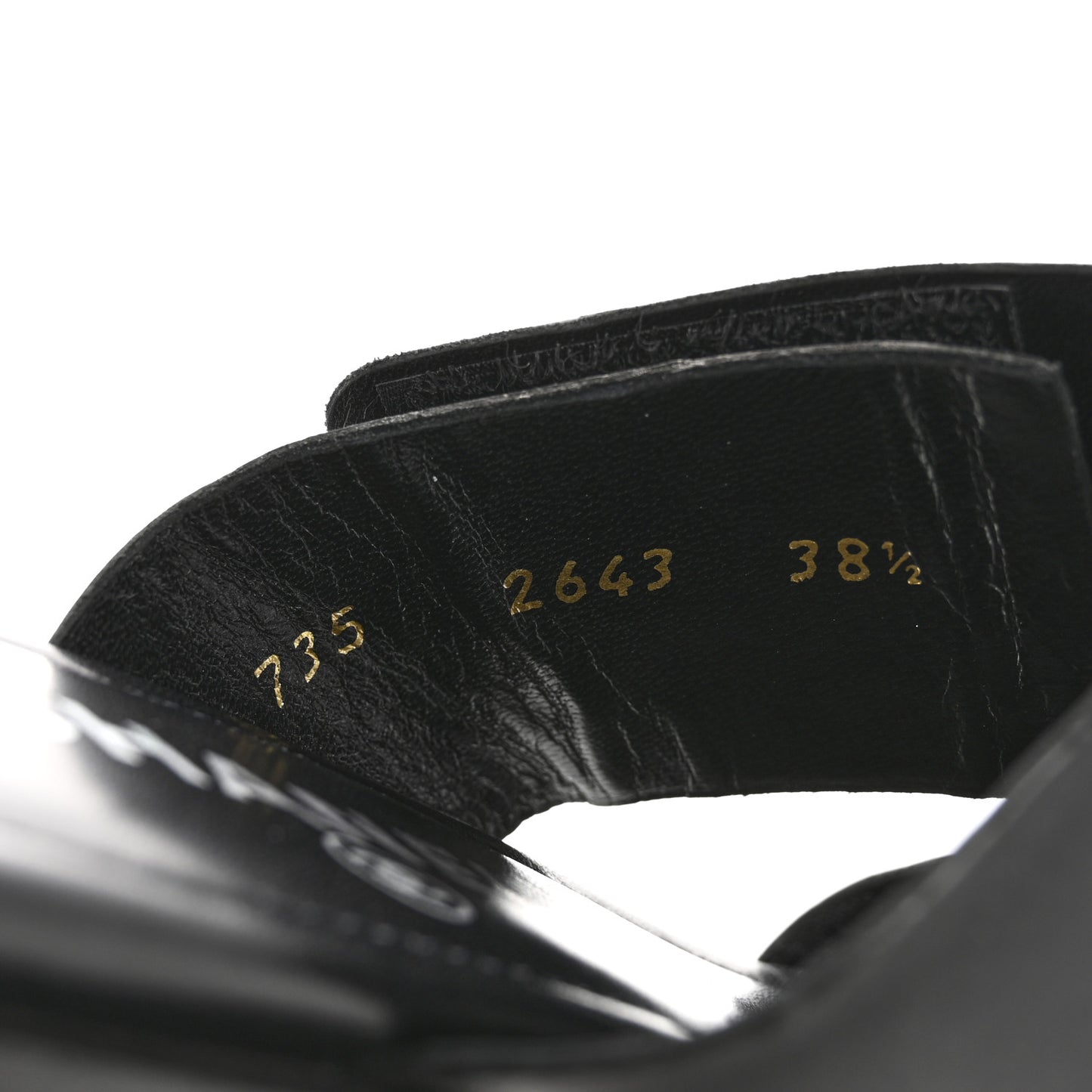 Lambskin CC Flat Sandals 38.5 Black