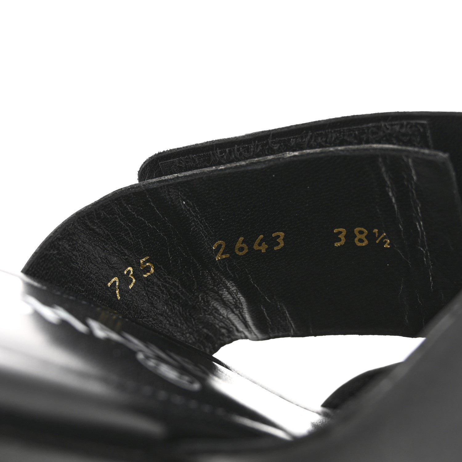 Chanel Lambskin CC Flat Sandals 38.5 Black 9 of 13