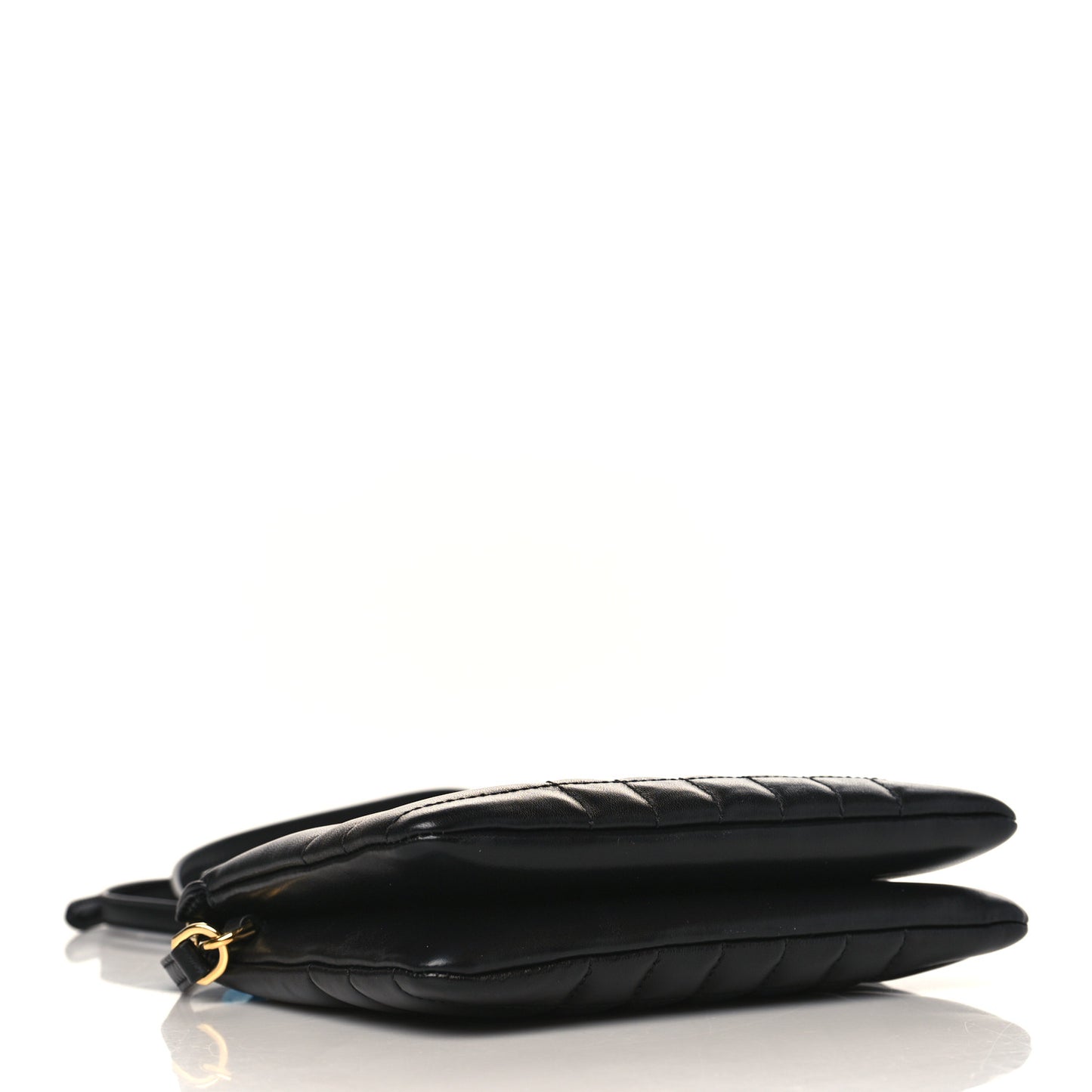 Lambskin Quilted Lola Double Pouch Crossbody Black