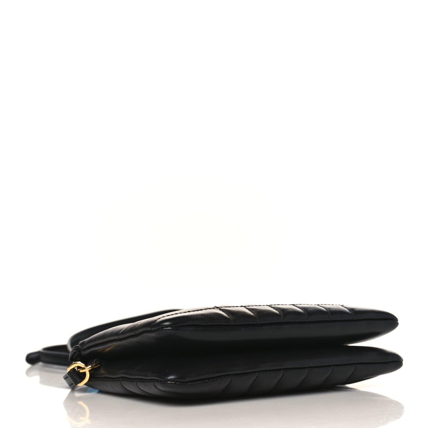 Burberry Lambskin Quilted Lola Double Pouch Crossbody Black 4 of 9