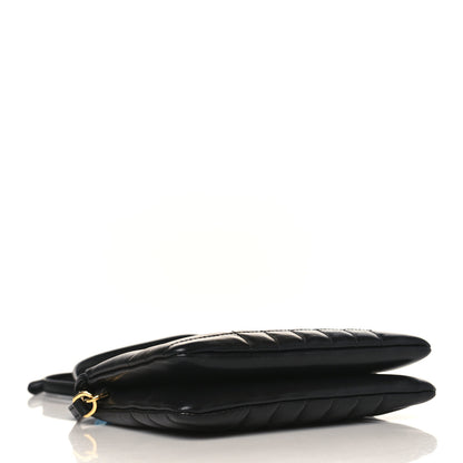 Burberry Lambskin Quilted Lola Double Pouch Crossbody Black 4 of 9