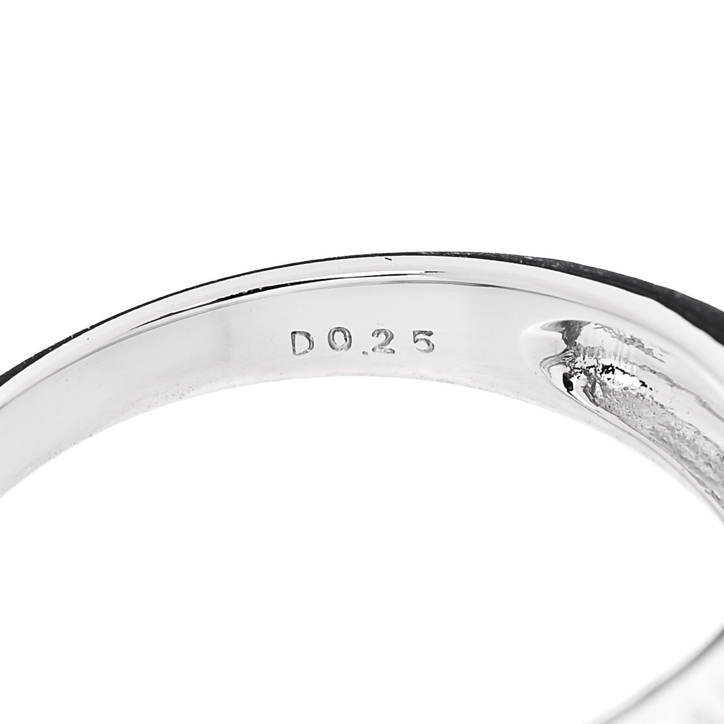 18K White Gold Diamond .24ctw 3 Row Pave Band Ring 53 6.25