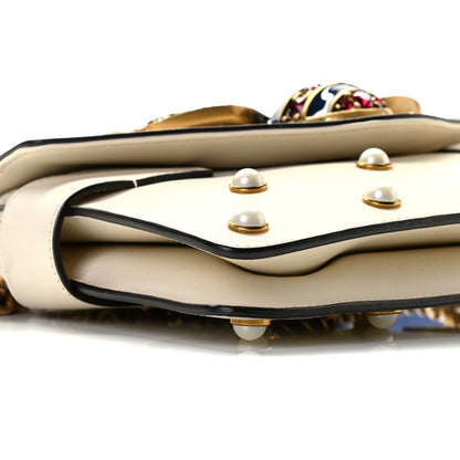 Gucci Nappa Pearl Studded Mini Queen Margaret Broadway Shoulder Bag Mystic White 10 of 14