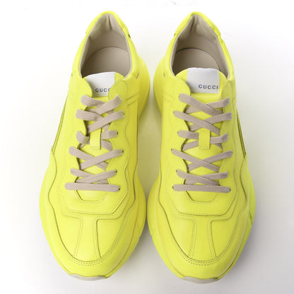 Gucci Calfskin Mens Rhyton Sneakers 10.5 Yellow Fluo 5 of 10