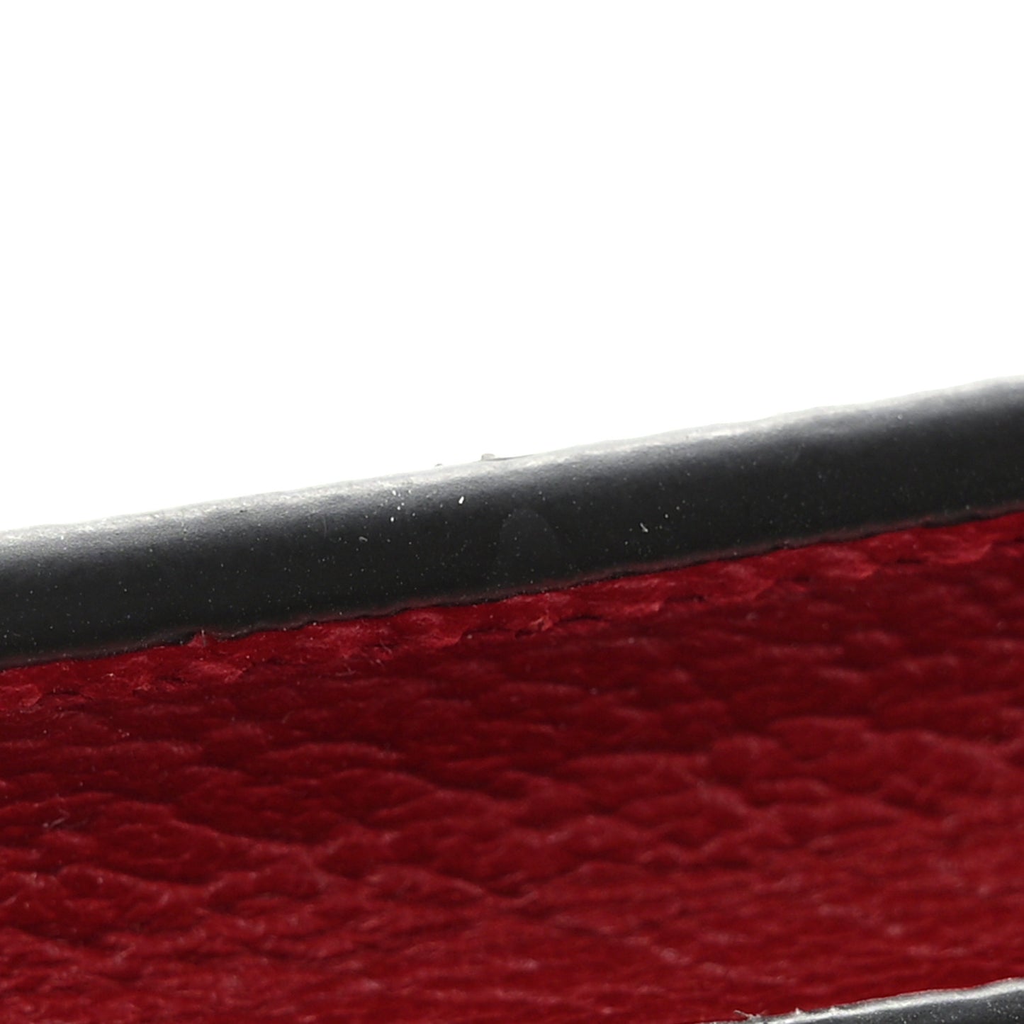 GG Supreme Monogram Queen Margaret Card Case Red