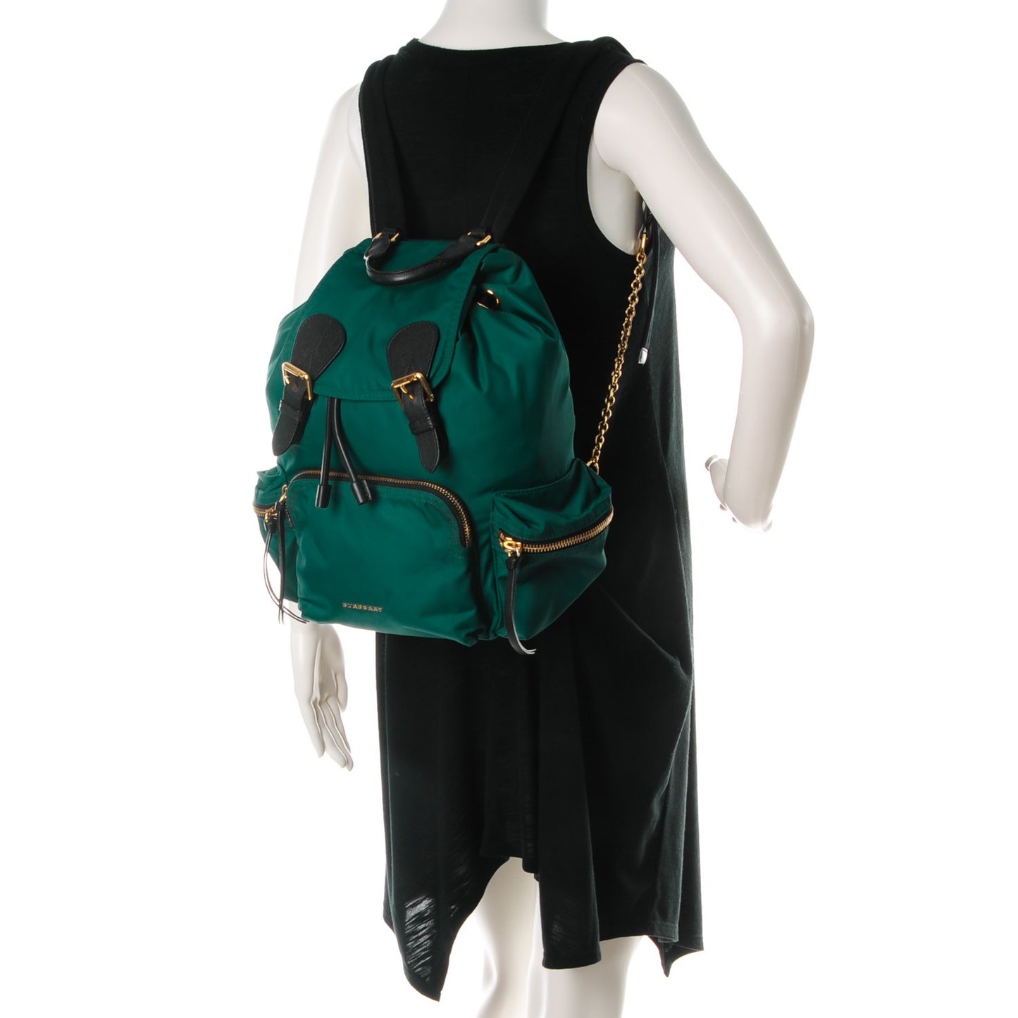Nylon Medium Rucksack Backpack Pine Green