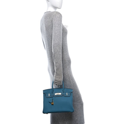 Hermes Togo Birkin 30 New Bleu Jean 2 of 14