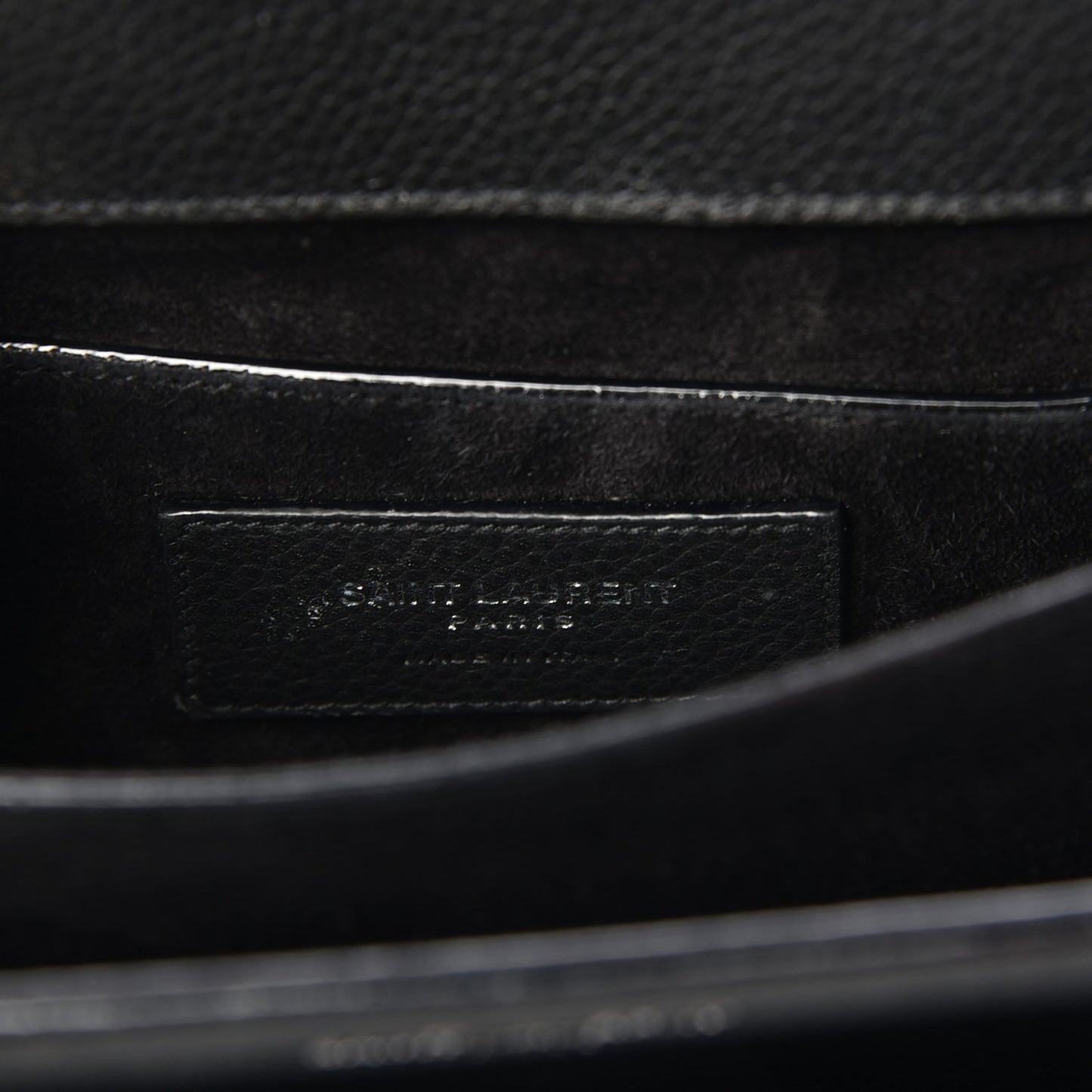Grained Calfskin Monogram Sunset Satchel Black