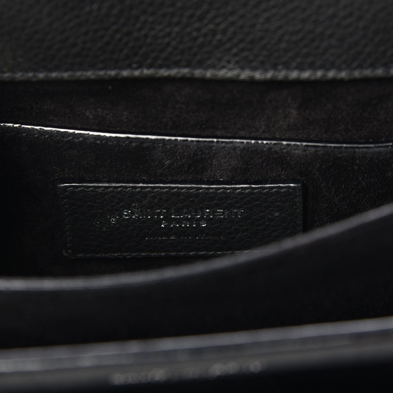 Saint Laurent Grained Calfskin Monogram Sunset Satchel Black 6 of 6