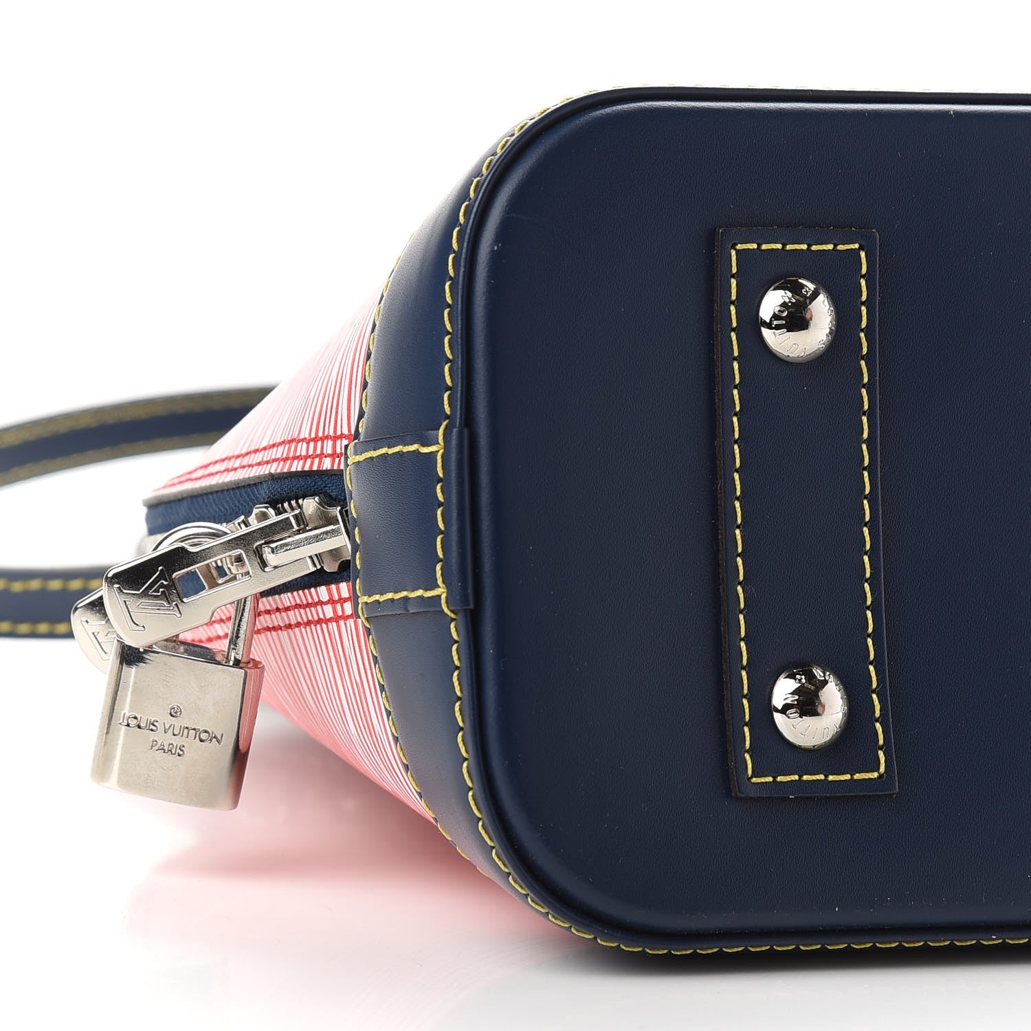 Louis Vuitton Epi Alma BB Denim Red 4 of 8