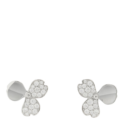 Tiffany Platinum Diamond Paper Flowers Earrings 1 of 4