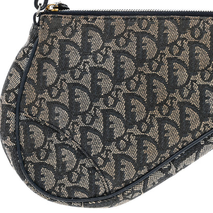 Christian Dior Monogram Mini Saddle Pochette Navy 9 of 13