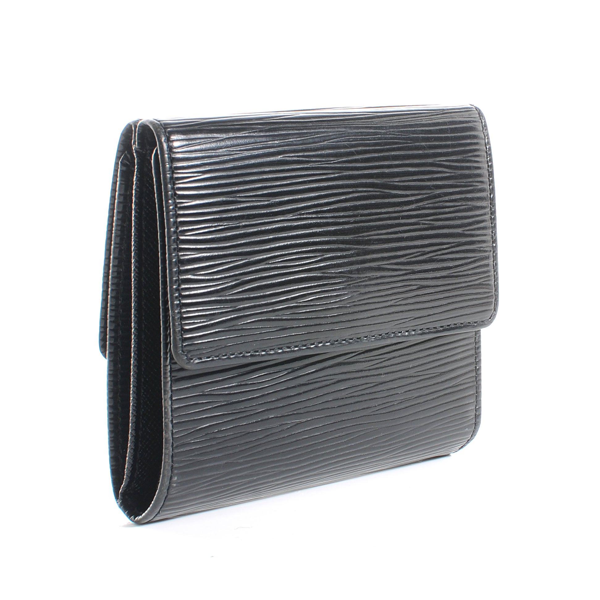 Louis Vuitton Epi Porte-Monnaie Tresor Wallet Black 3 of 7